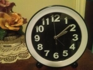 My new $3.95 alarm clock. Simple and uncomplicated.